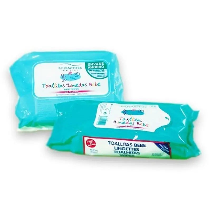 Interapothek Baby Wipes Lingettes humides pour bébés, 144 unités