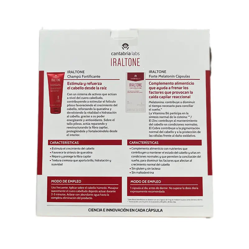 Iraltone Pack Forte, 60 gélules + Shampooing, 75 ml