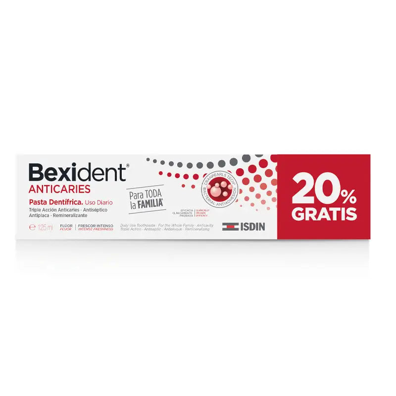 Isdin Bexident Anti Caries Toothpaste 20% Discount. 125 Ml