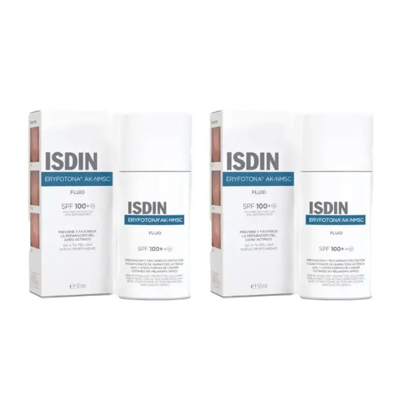 Isdin Eryfotona Ak-Nmsc Fluide Photoprotecteur SPF100+, Duplo 2 x 50 ml