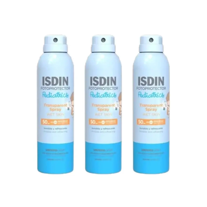 Isdin Fotoprotector Clear Pediatric Spray Wet Skin Spf 50, 3X250 Ml