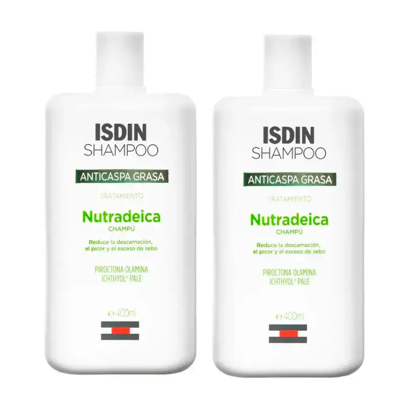 Isdin Nutradeica Anti-Dandruff Greasy, Pack 2 x 400 ml
