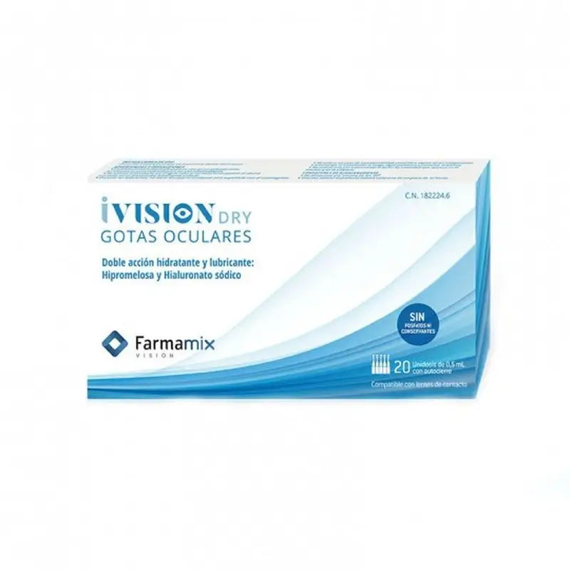 Ivision gouttes pour œil sec, 20 unidoses