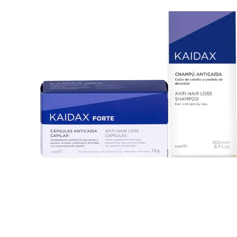 Kaidax Pack Kaidax Forte + Shampooing 200 Ml 50%.