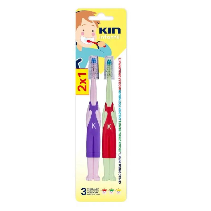 Brosse à dents pour enfants KIN KIN 2X1