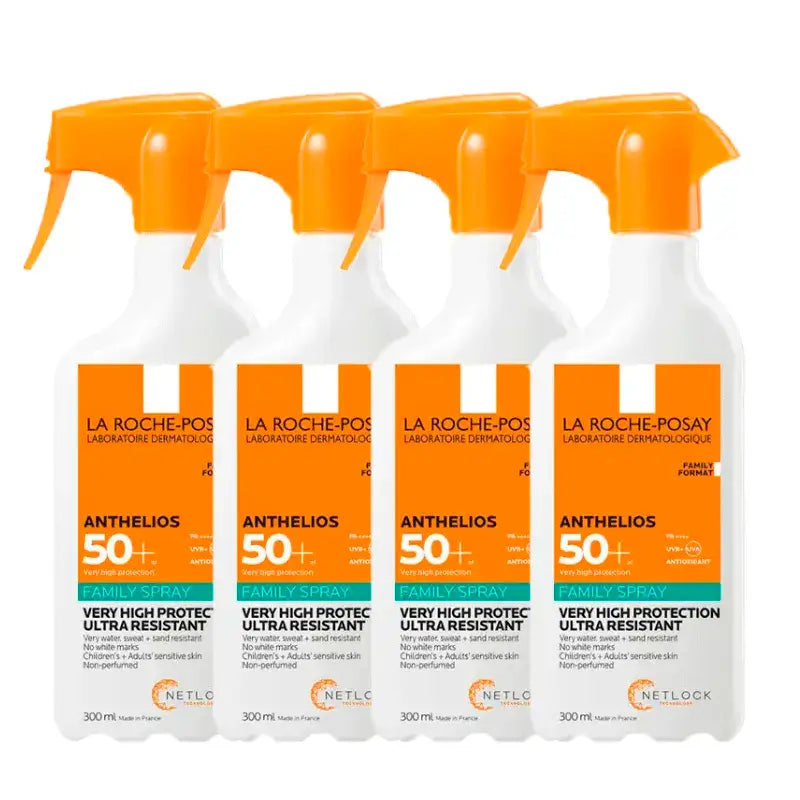 La Roche-Posay Anthelios Family Spray SPF 50+, emballage de 4 x 300 ml