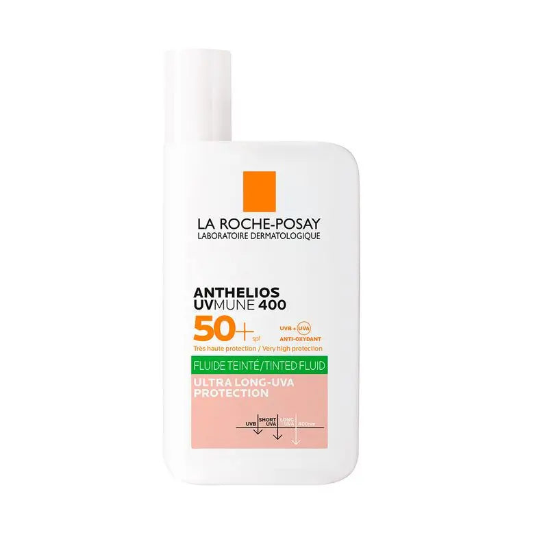 La Roche-Posay Anthelios Uv-Mune 400 Oil Control Fluido Invisible Spf50+ Con Color, 50 ml