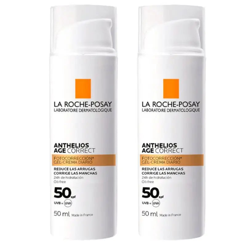 La Roche Posay Anthelios Age Correct SPF50 Gel-Crème, Duplo 2x50 ml