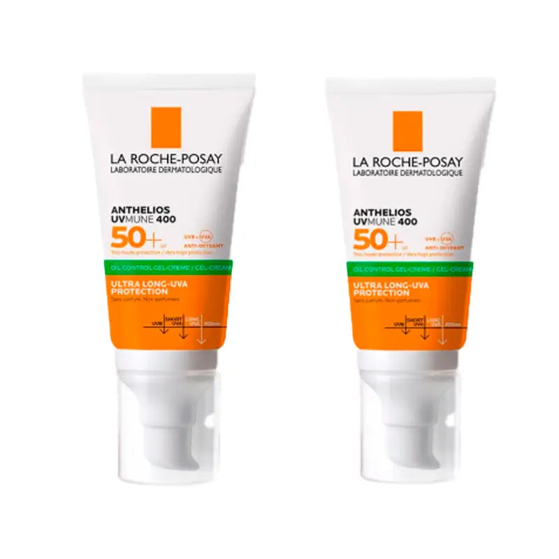 La Roche-Posay Pack Anthelios Uv-Mune 400 Oil Control Gel-Cream Spf50+, 50 Ml
