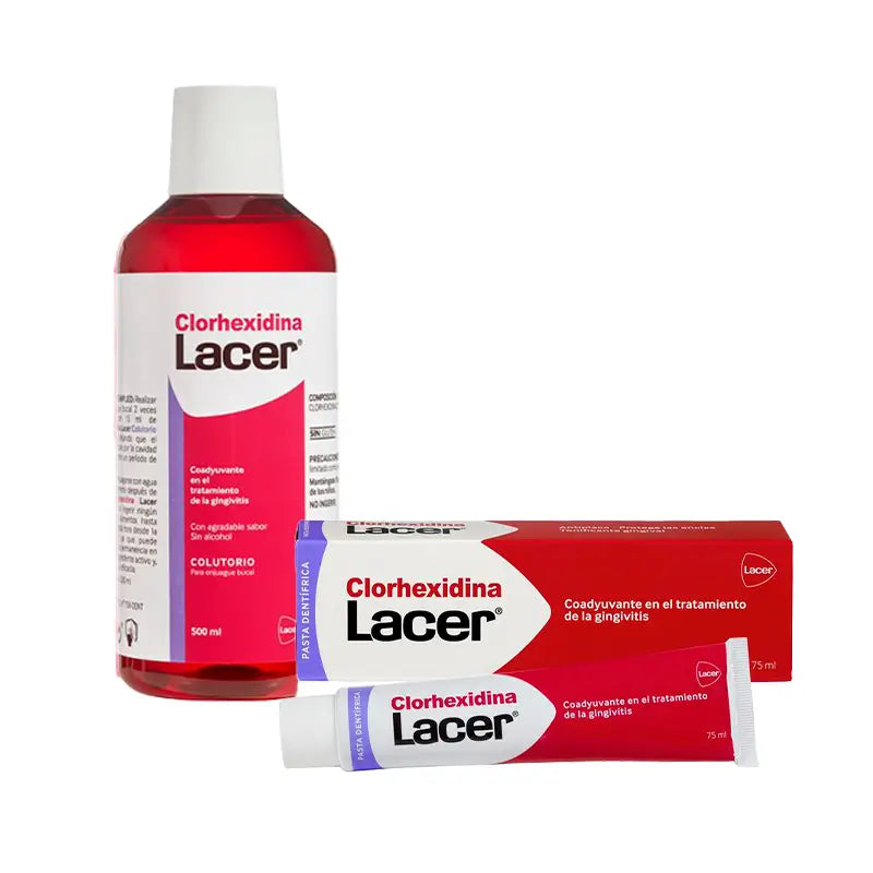 Lacer Chlorhexidine Pack (bain de bouche + dentifrice)