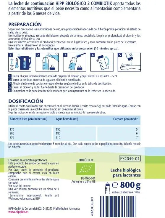 Hipp Combiotik 2, lait maternisé, 800g