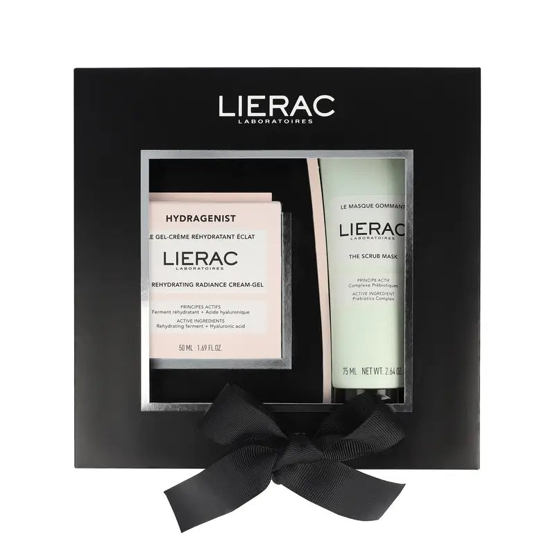 Lierac Hydragenist Hydragenist Gel Crème Réhydratante Eclaircissante + Masque Exfoliant, 125 ml
