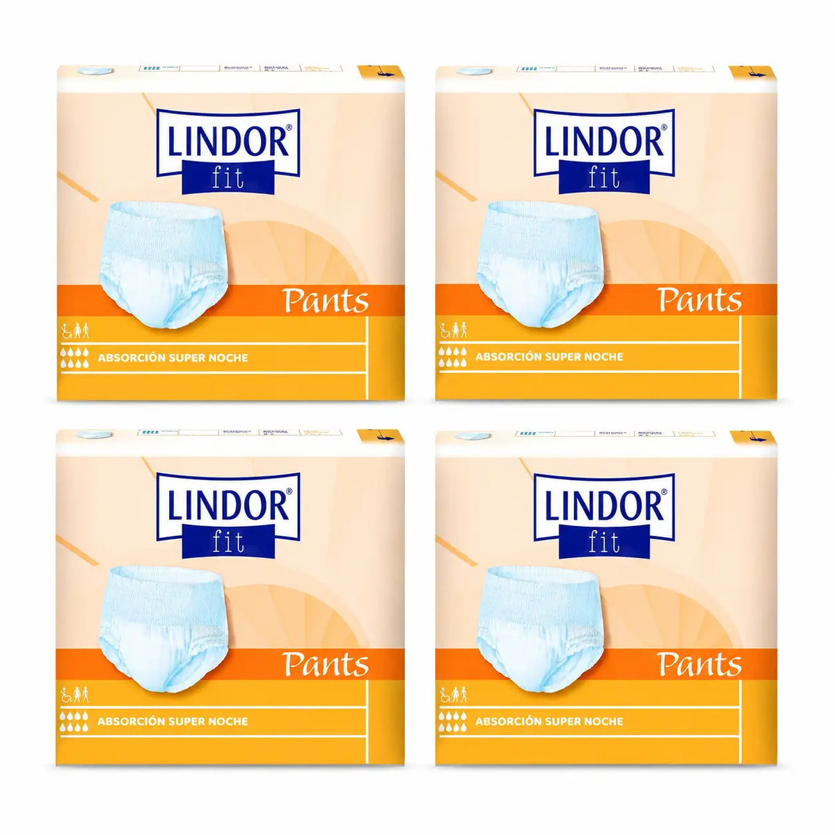 Couches Lindor Fit Pants Jour, taille L, 80 unités, lot de 4