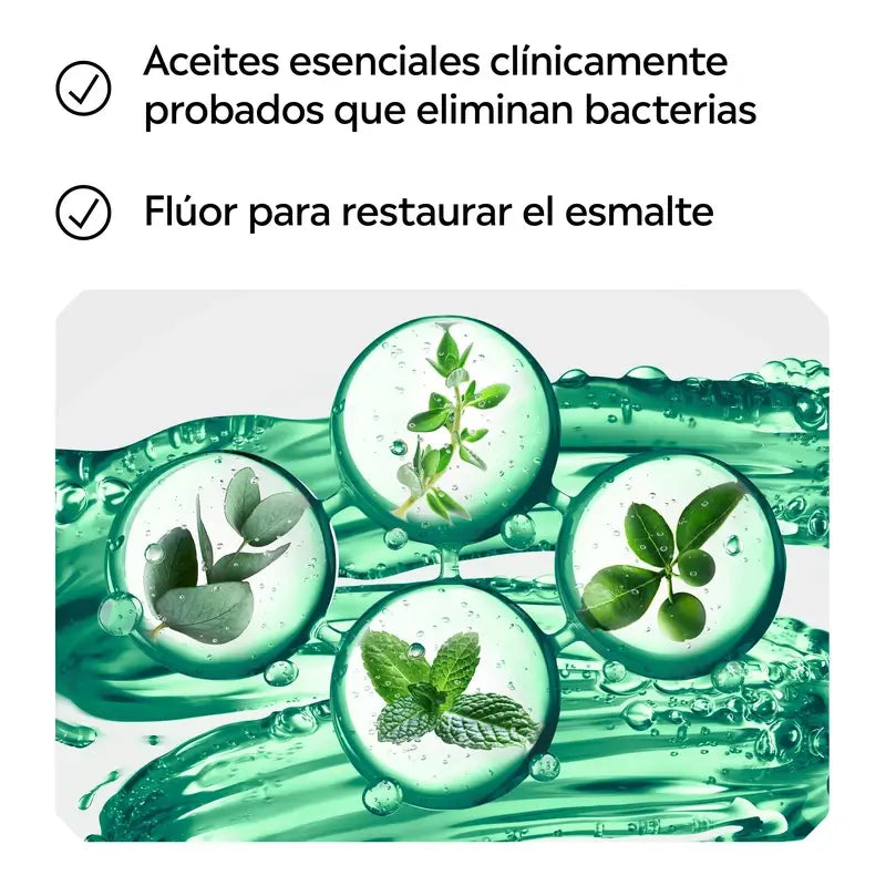 Rince-bouche Listerine pour la protection des dents et des gencives, menthe fraîche, paquet de 2X1L