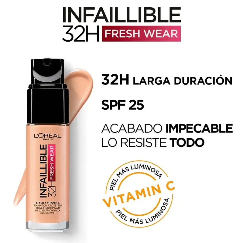 L'Oréal Paris Fond de teint Infaillible 32H Freshwear 30Ml Teinte 225