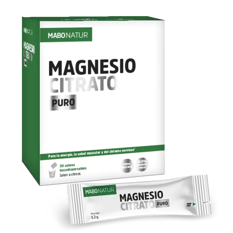 Mabonatur Citrate de Magnésium Pur, 20 sachets