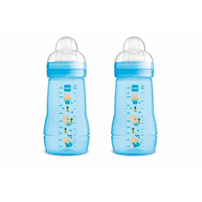 Mam Baby Easy Active Biberon Bleu vif, 2X270Ml