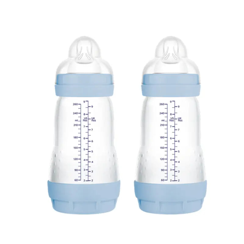 Mam Baby Easy Start Biberon anti-colique Bleu mat, 2X260Ml