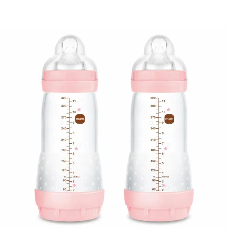 Mam Baby Easy Start Biberon anti-colique rose vif, 2X320Ml