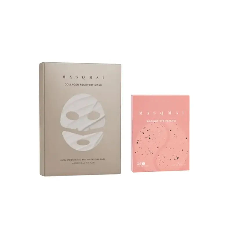 Masqmai Masque de récupération au collagène, 158 gr + Masqmai Rooibos Eye Patches, 9 gr