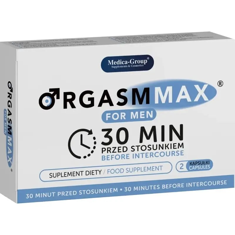 Medica Group Orgasm Max For Men Supplément alimentaire naturel pour améliorer la vitalité et la performance sexuelles masculines, 2 gélules