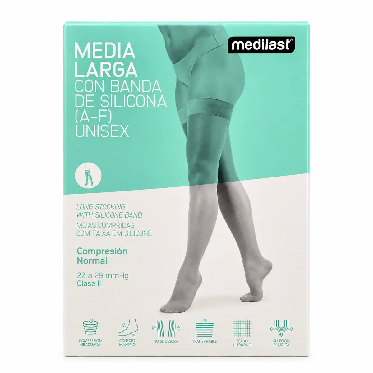 Medilast Bas Long Noir Blond Petit R110