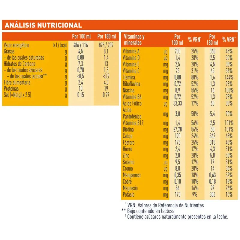 Meritene Boisson force et vitalité Vanille, 6x180 ml