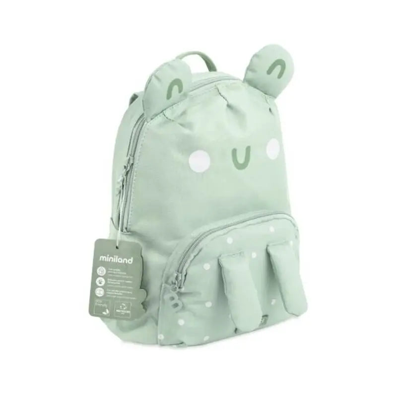 Sac à dos pour enfant Miniland en matériau recyclé Ecothermibag Kid Grenouille