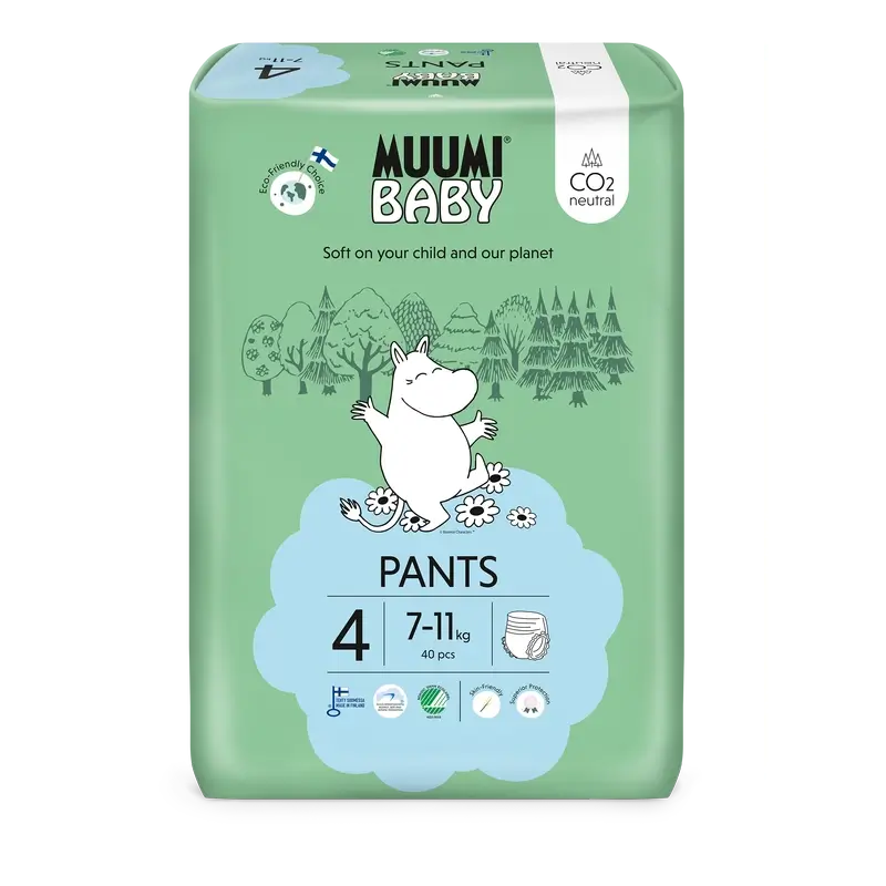 Couches d'apprentissage Moomin Baby Taille 4 , 40 pcs.