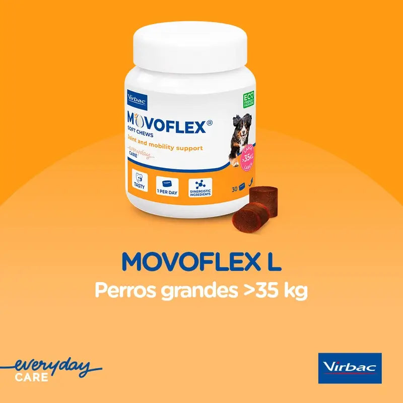 Movoflex Chondroprotecteur pour Grands Chiens 35 Kg, 30 Comprimés