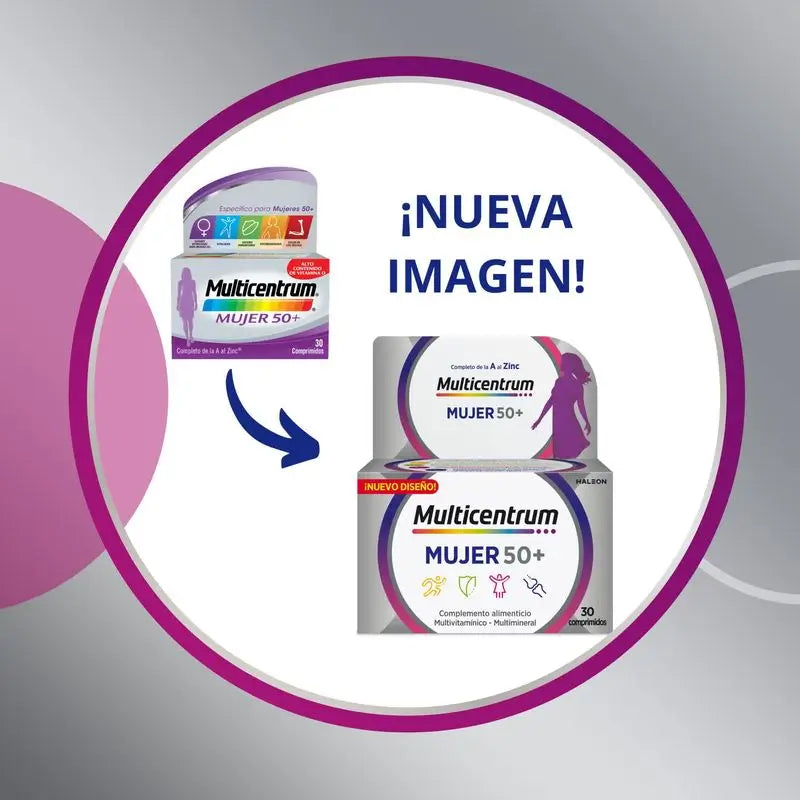 Multicentrum Women 50+ Multivitamin, 90 comprimés