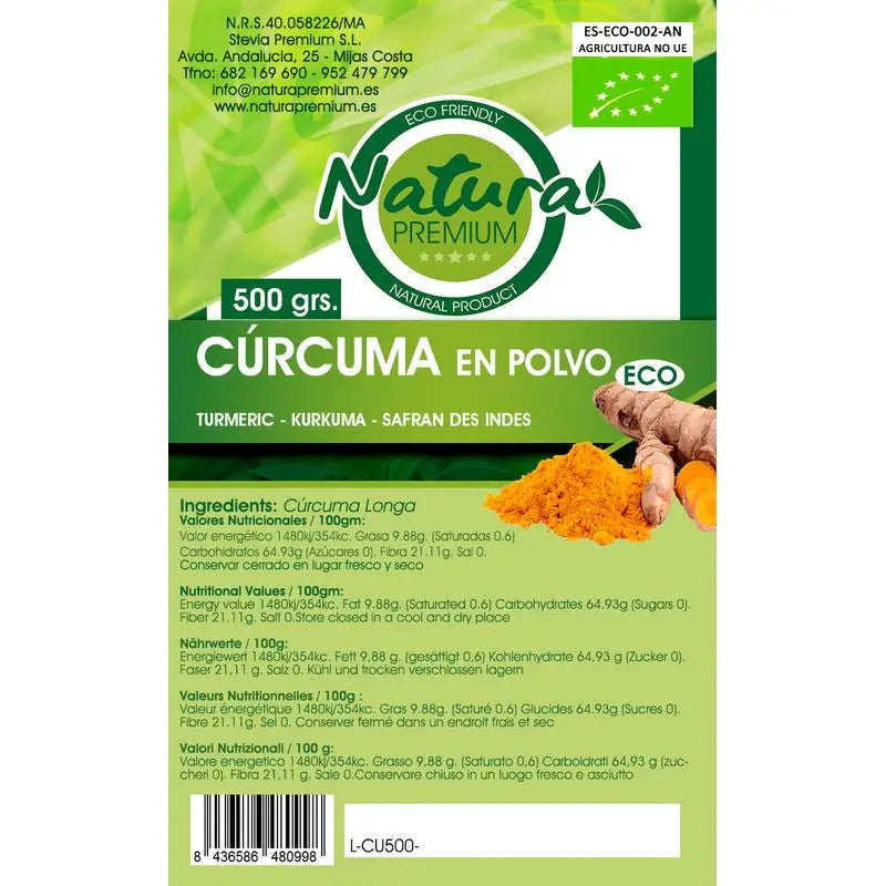 Natura Premium Curcuma en poudre bio, 500 g