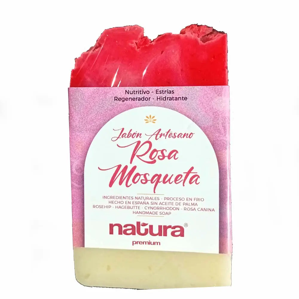 Natura Premium Savon artisanal pour le visage Rose musquée, 107,7 gr