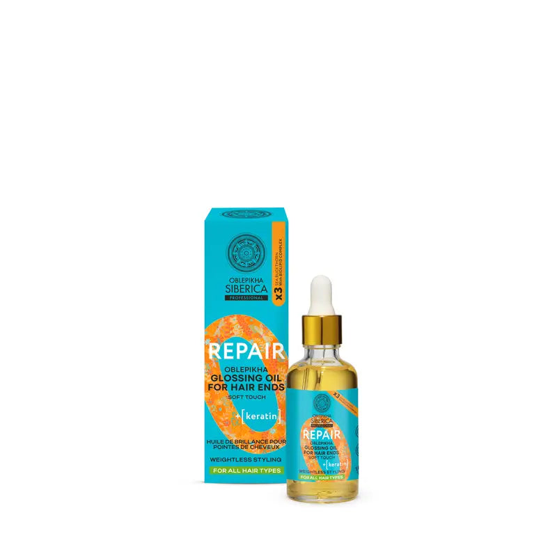 Natura Siberica Huile réparatrice de brillance pour pointes de cheveux, 50 Ml