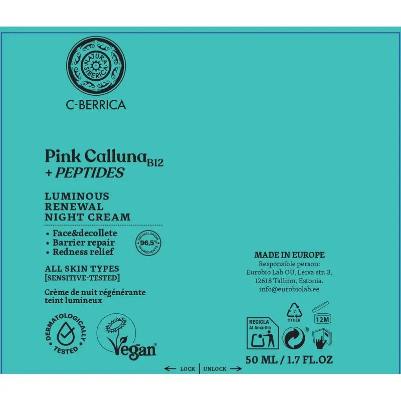 Natura Siberica Crème de nuit rénovatrice et illuminatrice, 50 ml