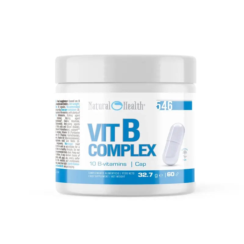 Natural Health Vit B Complex 10 vitamines B, 60 gélules