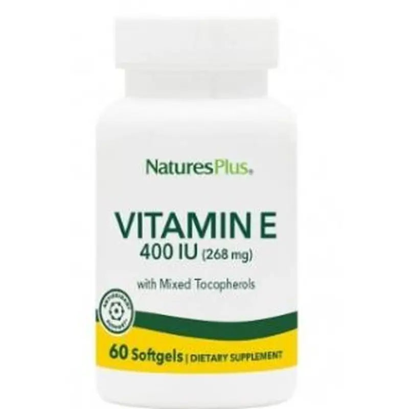 Natures Plus Vitamin E-400Ui (Mixed Tocopherols), 60 Pearls