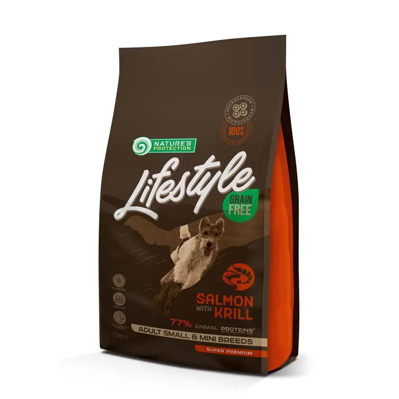 Natures Protection Lifestyle Sans Céréales Pour Petits Chiens Adultes Mini, 1,5Kg
