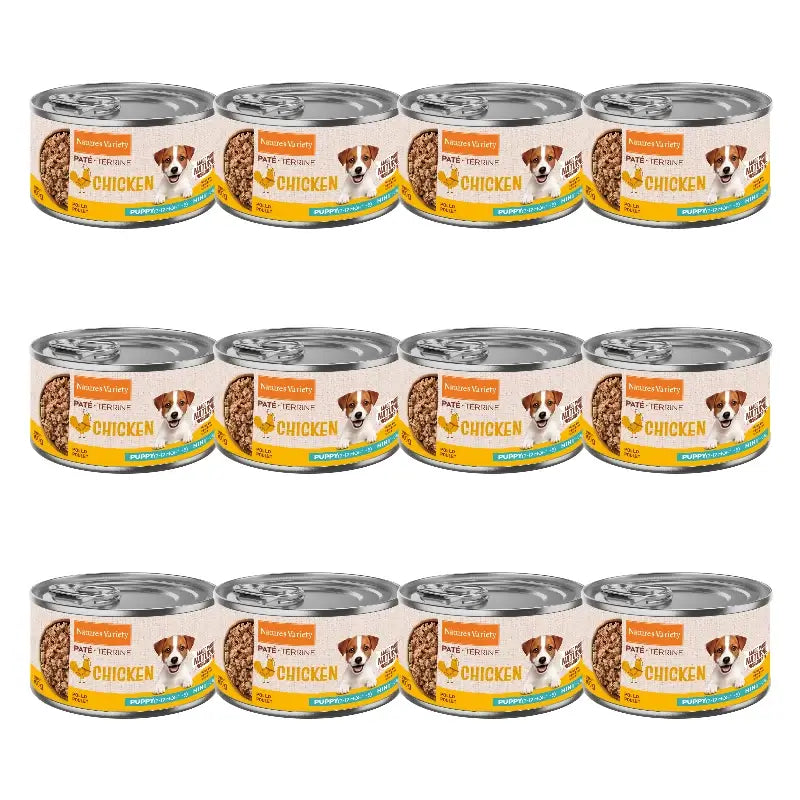 Nature'S Variety - Nourriture humide pour chiens, mini-chiots, au poulet, portions individuelles, 12 x 200 g