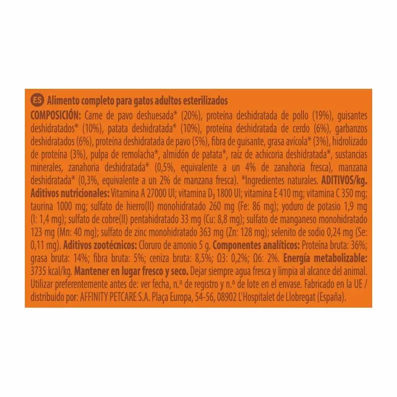 Nature's Variety Feline Adult Original Sterilised Turkey 1,25Kg, nourriture pour chat