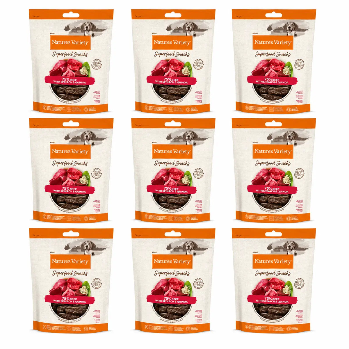Nature'S Variety Snack Nvd Delibars Spfood Sncks Bœuf 0,070 kg, 9 x 70 g