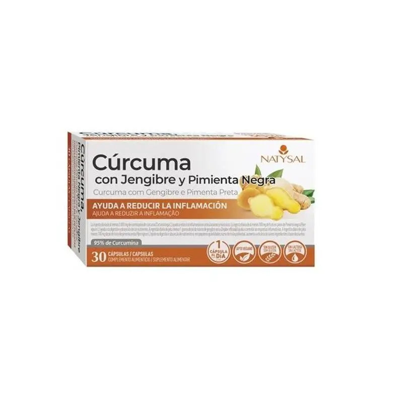 Natysal Curcuma Avec Gingembre Et Poivre Noir 30Cap.