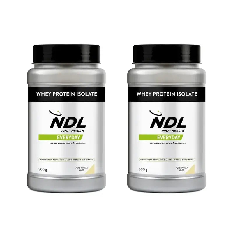 Ndl Pro-Health Whey Protein Isolate - Protéines isolées, Pure Vanilla Bliss , 2X500 G