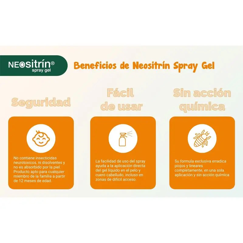 NEOsitrin® Spray gel liquide anti-poux 60 ml