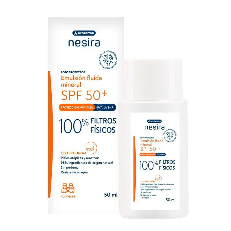 Nesira Mineral Fluid Emulsion Spf50+ , 50 ml