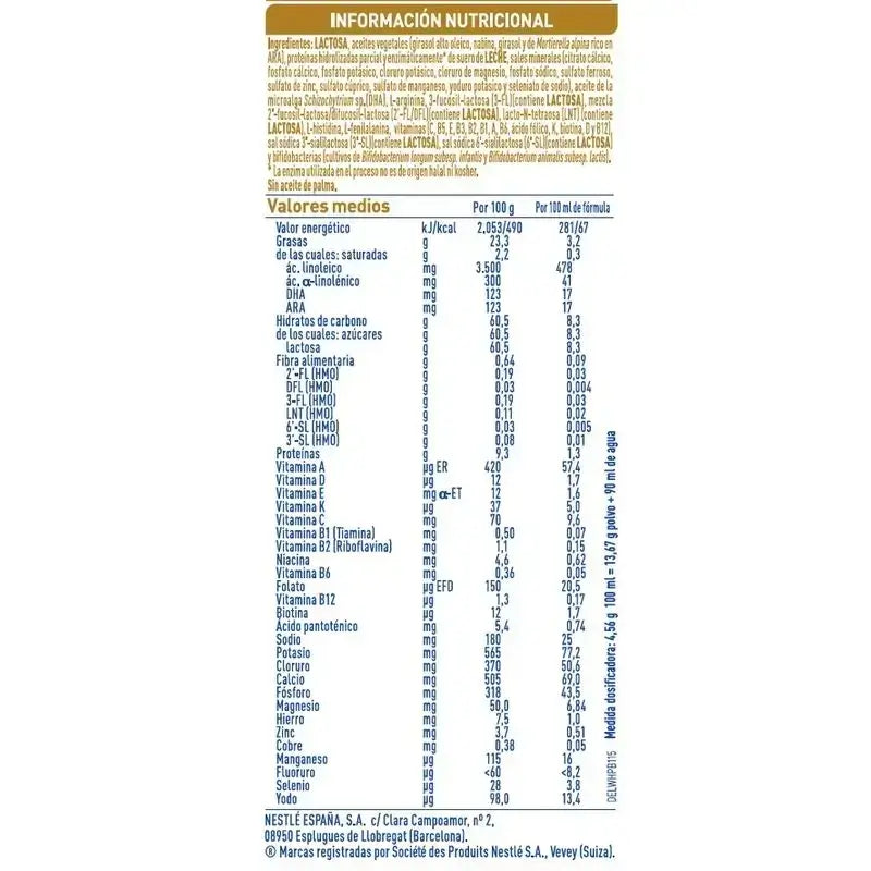 Lait maternisé Nestlé Nan Supreme Pro 2, paquet de 6x800g