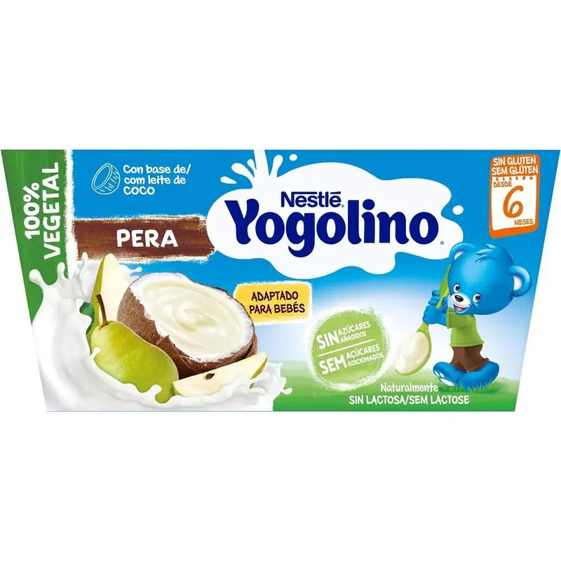 Pack 6 Yogolino noix de coco poire, 4x90g