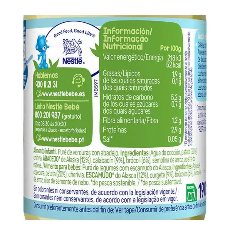 Bocaux de poisson aux légumes Nestlé, 190g
