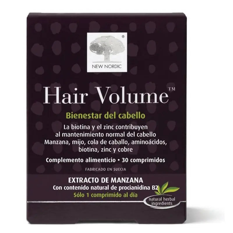 New Nordic Hair Volume Bienstar Del Cabello , 30 comprimidos