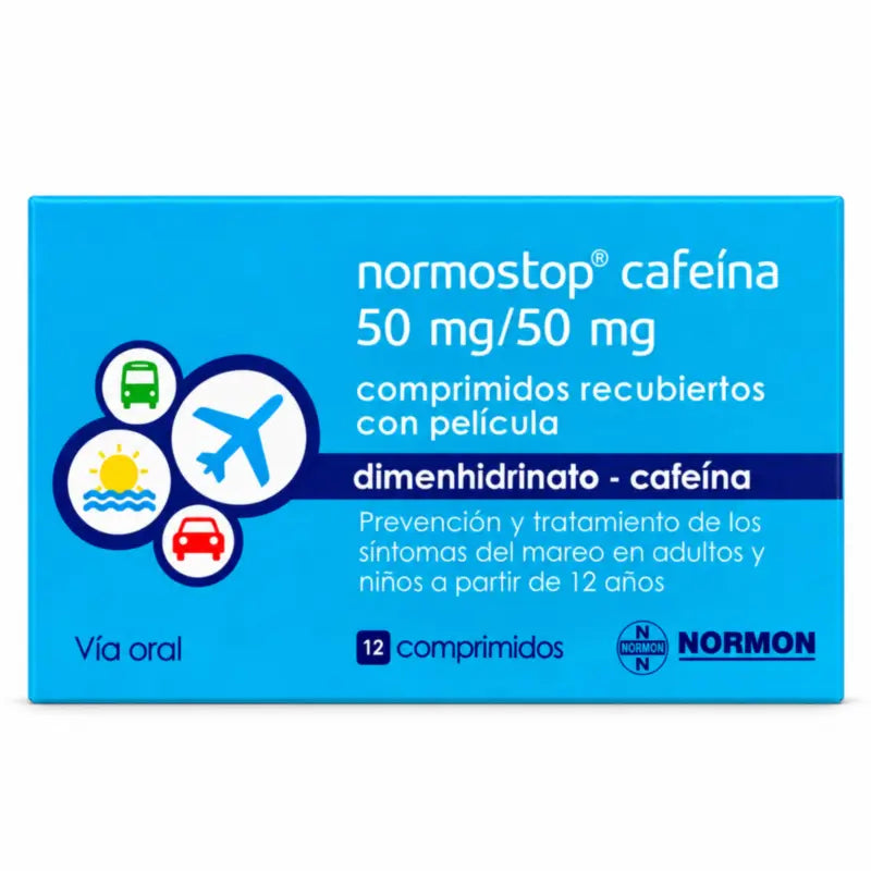 Normostop Caféine 50 mg/ 50 mg, 12 Comprimés pelliculés